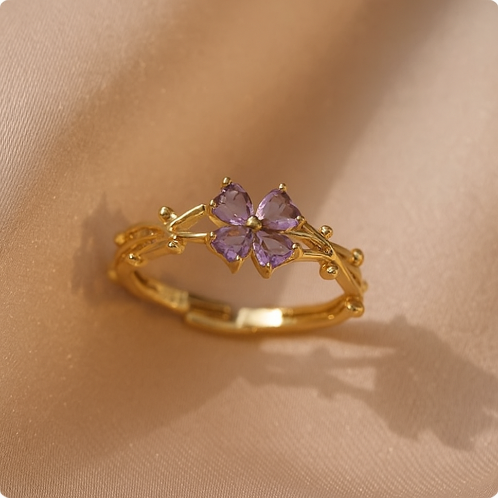 Amethyst Blossom Ring