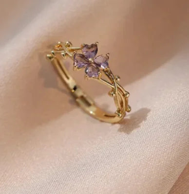 Amethyst Blossom Ring